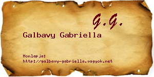 Galbavy Gabriella névjegykártya